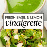 Lemon vinaigrette with basil.