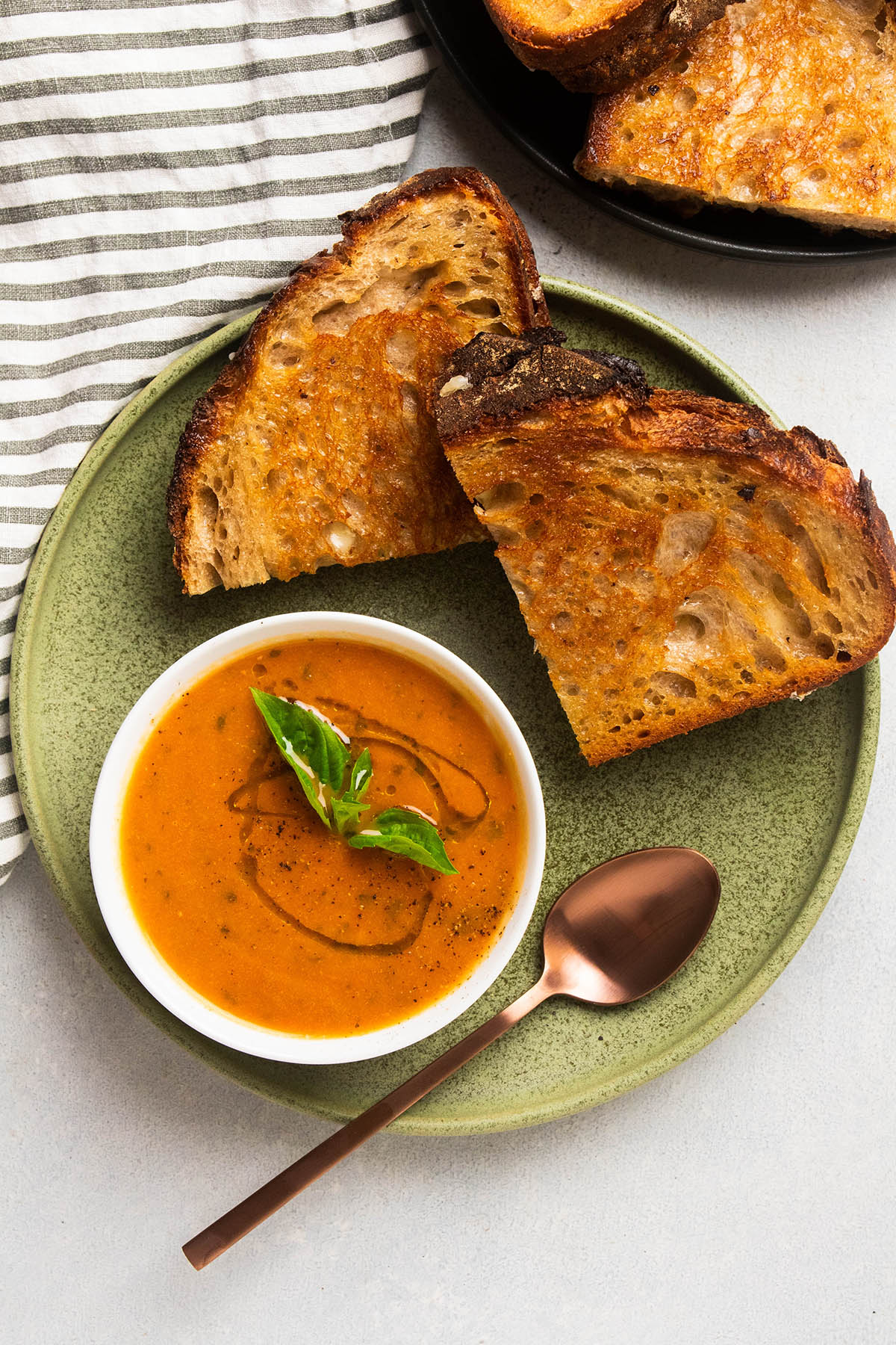 Grilled cheese with tomato soup.