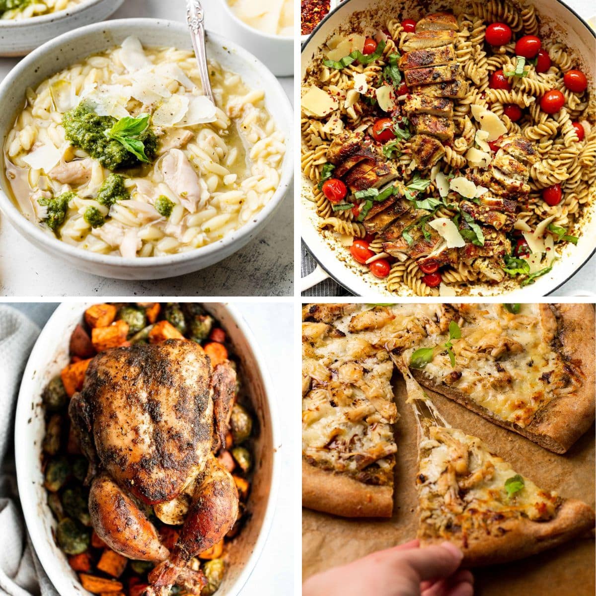 Chicken recipes with pesto.