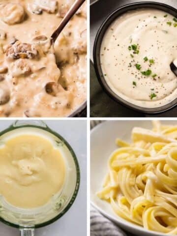 Creamy pasta sauces.